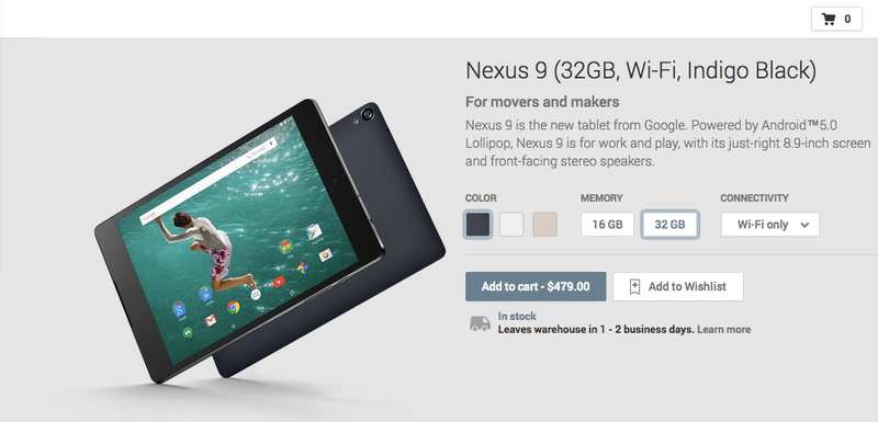 Illustration for article titled You Can Now Buy the Nexus 9 and Nexus Player on the Google Play Store